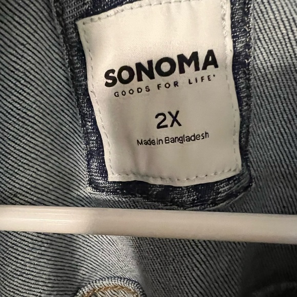 Sonoma Women’s Jean Jacket - Stone washed size 2X - Picture 6 of 8
